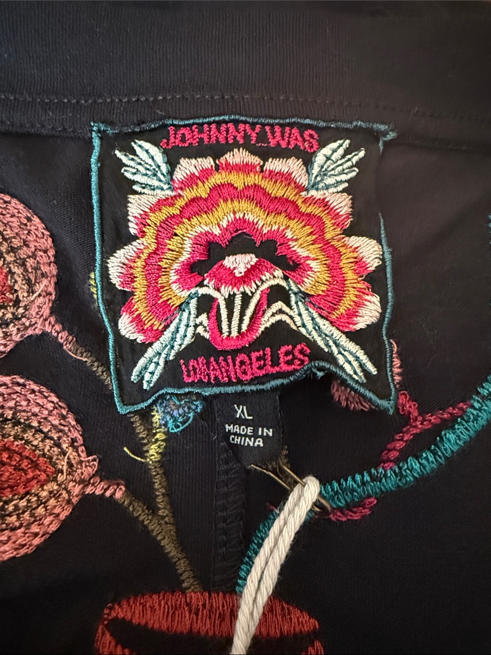 Johnny Was Handkerchief Knit Dress Amarylla with Floral Embroidery - Picture 8 of 10